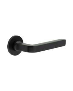 CR-104 Black Unsprung Round Rose Door Handle