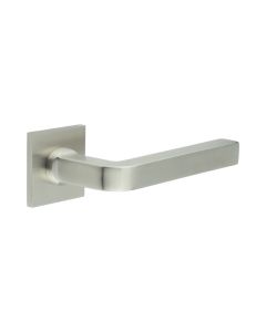 CR-104 Satin Stainless Steel Sprung Square Rose Door Handle