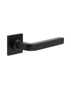 CR-104 Black Unsprung Square Rose Door Handle