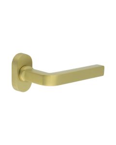 CR-104 Satin Brass Multi Point Oval Rose Door Handle
