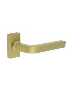 CR-104 Satin Brass Multi Point Rectangular Rose Door Handle