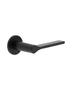 CR-105 Black Unsprung Round Rose Door Handle