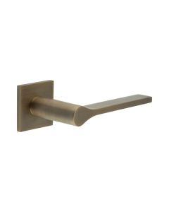 CR-105 Antique Brass Unsprung Square Rose Door Handle
