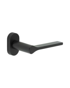 CR-105 Black Multi Point Oval Rose Door Handle