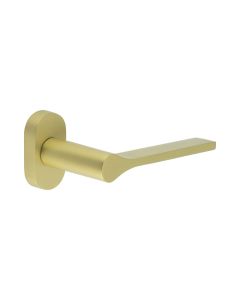 CR-105 Satin Brass Multi Point Oval Rose Door Handle