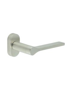 CR-105 Satin Stainless Steel Multi Point Oval Rose Door Handle