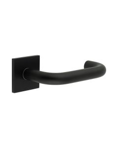 CR-106 Black Sprung Square Rose Door Handle