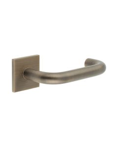 CR-106 Antique Brass Unsprung Square Rose Door Handle