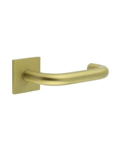 CR-106 Satin Brass Unsprung Square Rose Door Handle
