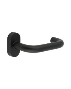 CR-106 Black Multi Point Oval Rose Door Handle