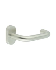 CR-106 Satin Stainless Steel Multi Point Oval Rose Door Handle