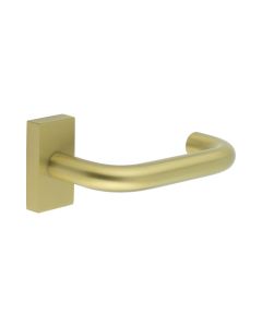 CR-106 Satin Brass Multi Point Rectangular Rose Door Handle
