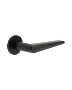 CR-107 Black Sprung Round Rose Door Handle