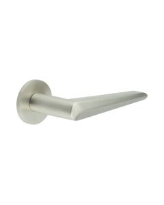 CR-107 Satin Stainless Steel Sprung Round Rose Door Handle