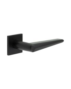 CR-107 Black Unsprung Square Rose Door Handle