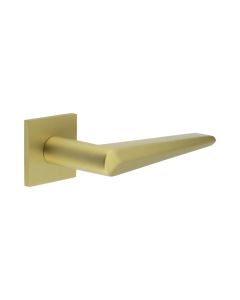CR-107 Satin Brass Unsprung Square Rose Door Handle