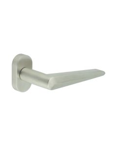 CR-107 Satin Stainless Steel Multi Point Oval Rose Door Handle