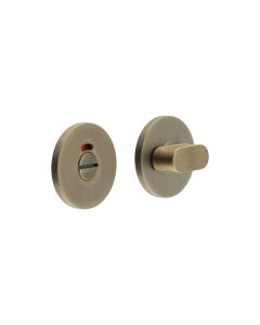 CR-801 Antique Brass Thumb Turn & Lock Round Rose w/ Indicator