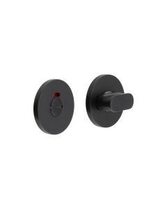 CR-801 Black Thumb Turn & Lock Round Rose w/ Indicator