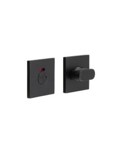 CR-801 Black Thumb Turn & Lock Square Rose w/ Indicator