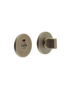 CR-802 Antique Brass Thumb Turn & Lock Round Rose w/ Indicator