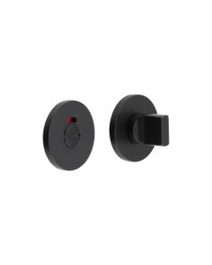CR-802 Black Thumb Turn & Lock Round Rose w/ Indicator