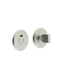 CR-802 Satin Stainless Steel Thumb Turn & Lock Round Rose w/ Indicator