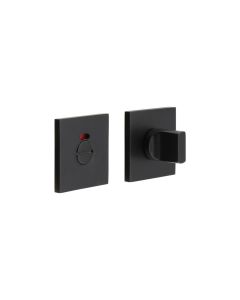 CR-802 Black Thumb Turn & Lock Square Rose w/ Indicator