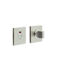 CR-802 Satin Stainless Steel Thumb Turn & Lock Square Rose w/ Indicator