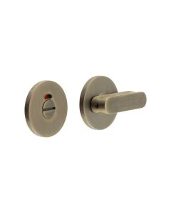 CR-803 Antique Brass Thumb Turn & Lock Round Rose w/ Indicator