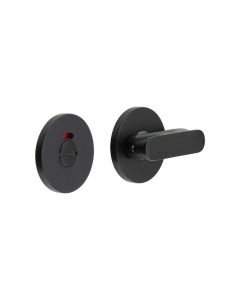 CR-803 Black Thumb Turn & Lock Round Rose w/ Indicator