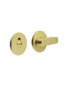 CR-803 Satin Brass Thumb Turn & Lock Round Rose w/ Indicator