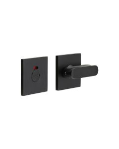 CR-803 Black Thumb Turn & Lock Square Rose w/ Indicator