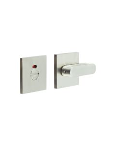 CR-803 Satin Stainless Steel Thumb Turn & Lock Square Rose w/ Indicator