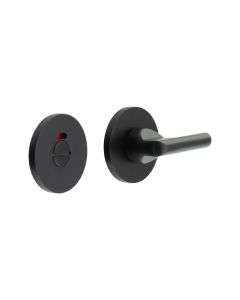 CR-804 Black Thumb Turn & Lock Round Rose w/ Indicator