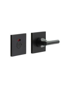 CR-804 Black Thumb Turn & Lock Square Rose w/ Indicator