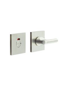 CR-804 Satin Stainless Steel Thumb Turn & Lock Square Rose w/ Indicator
