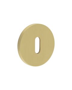 CR-R10 Satin Brass Standard Keyway Round Rose Escutcheon