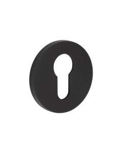 CR-S10 Black Euro Keyway Round Rose Escutcheon