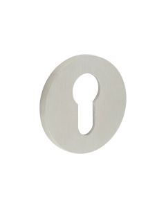 CR-S10 Satin Stainless Steel Euro Keyway Round Rose Escutcheon