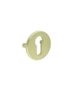 CRES Satin Brass Euro Escutcheon Lug Fixed