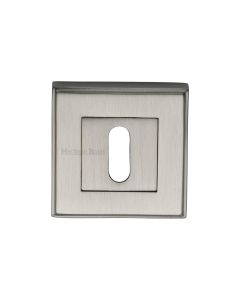 Satin Nickel Standard Key Escutcheon Square - DEC7000