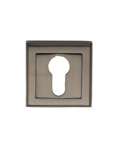 Matt Bronze Euro Profile Cylinder Escutcheon Square - DEC7020