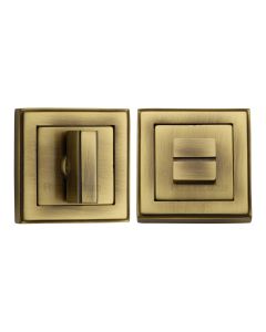 Antique Brass Square Bathroom Turn & Release - DEC7030