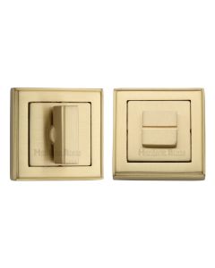 Satin Brass Square Bathroom Turn & Release - DEC7030