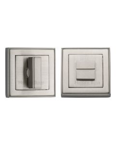 Satin Nickel Square Bathroom Turn & Release - DEC7030