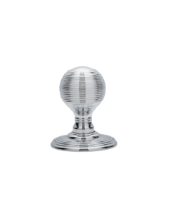 Delamain Polished Chrome Reeded Mortice Knob Furniture | DK37CCP