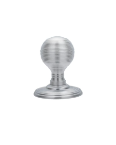 Delamain Satin Chrome Reeded Mortice Knob Furniture | DK37CSC