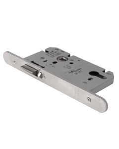 Satin Stainless Steel Easi T Architectural Radius DIN Standard Nightlatch | DLS7260NLASSS-R