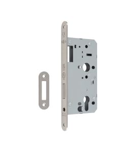Satin Stainless Steel 55mm DIN Euro Deadlock - Radius | DLX0055EPSSS/R